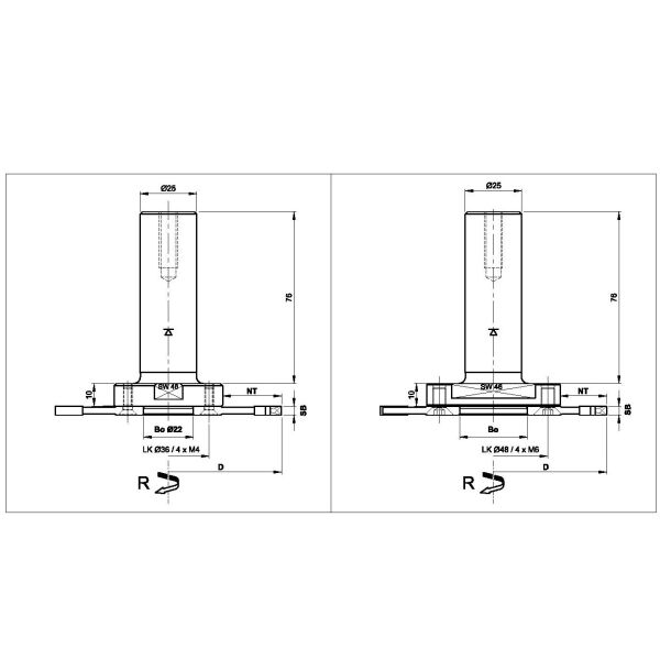 WM-Flachdübelnutfräser für CNC D100 x 3.96 x 30H7, Z2 V1/1-MEC