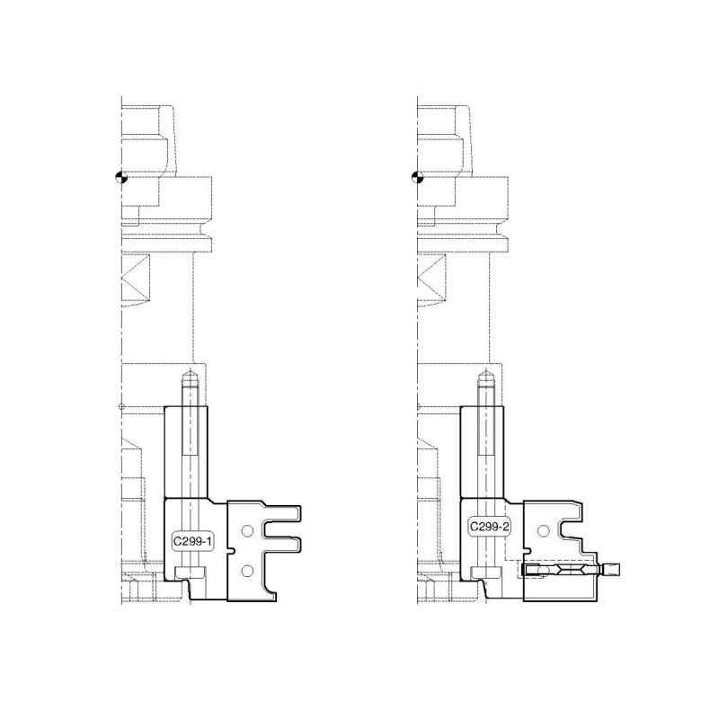 PM-Türzargenfräser für CNC  1-tlg. Ausführung: D125 x 35 x Bo.30H7, Z2-MEC  (Stockfutter) auf Fräsdorn